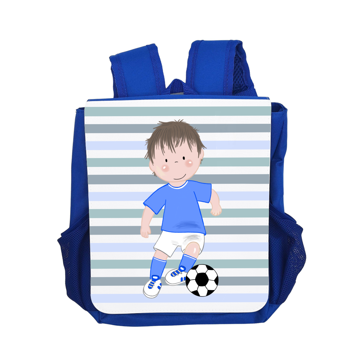 Kindergartenrucksack "Fußballspieler", blau