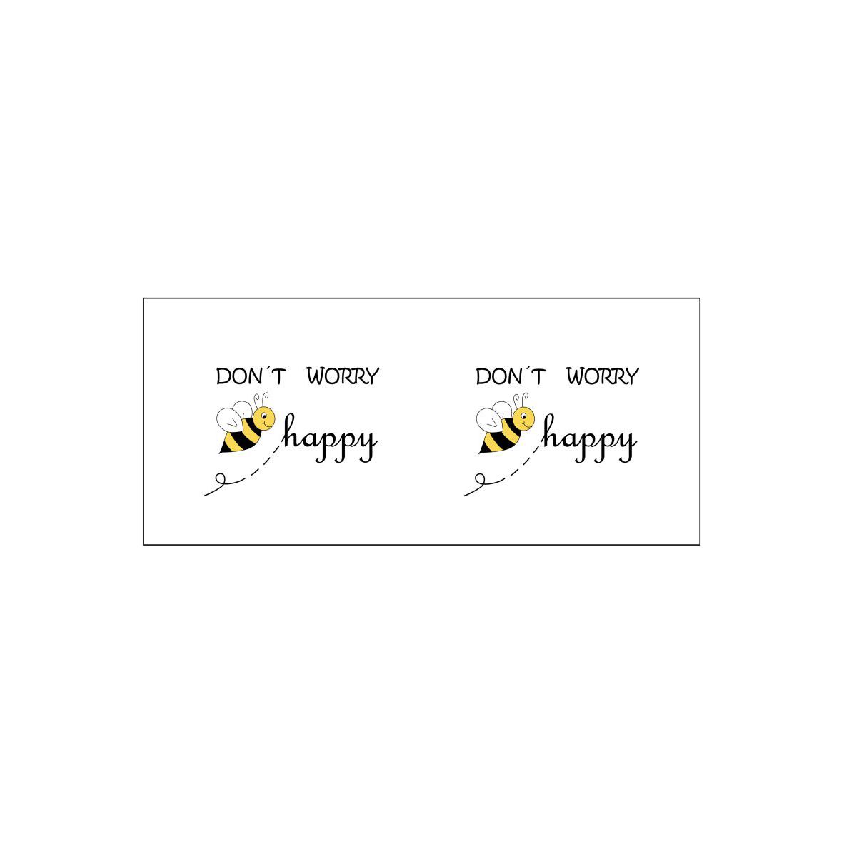 Keramik-Tasse "Don´t worry, bee happy!", gelb