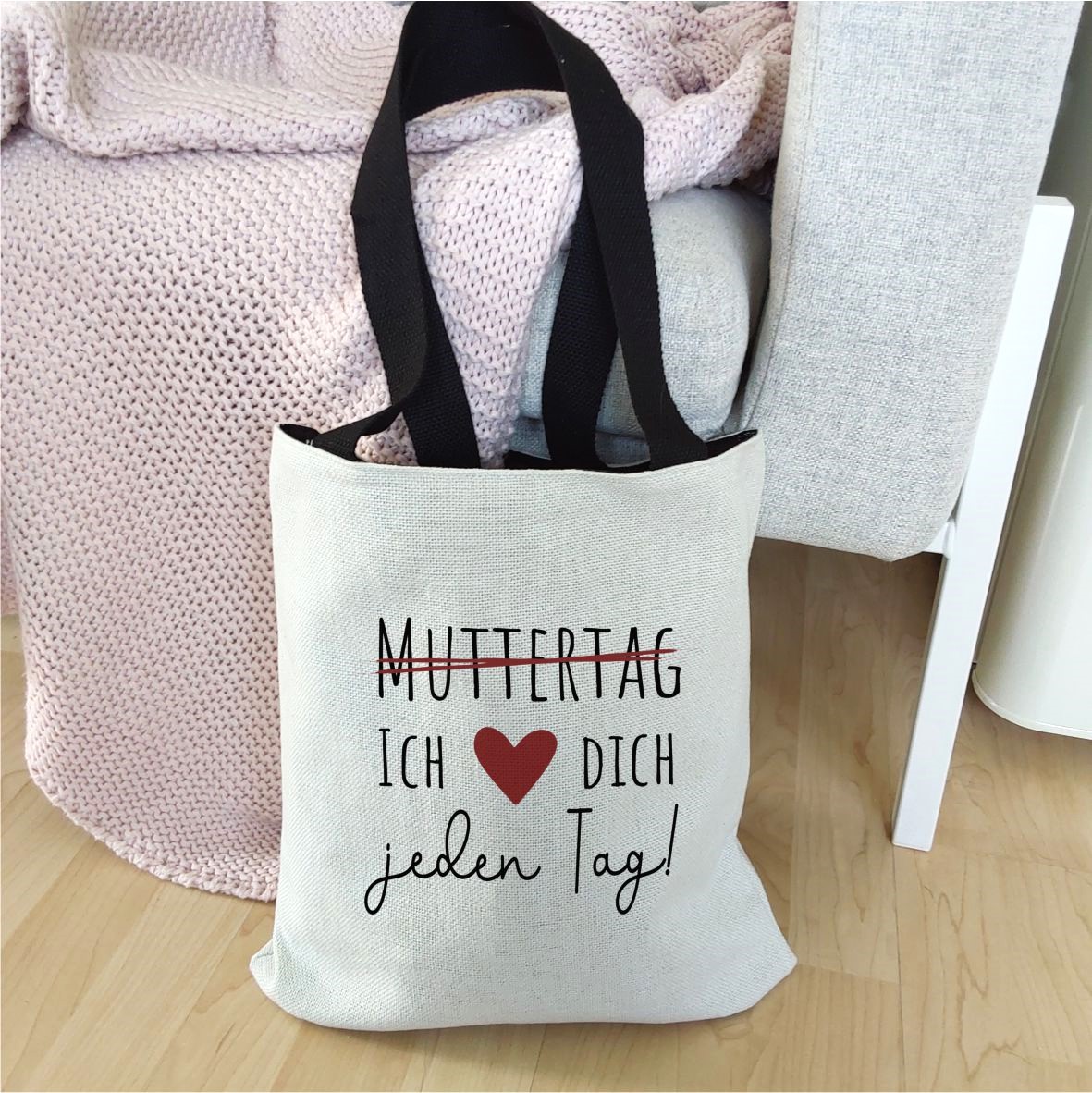 Einkaufstasche "Muttertag - Ich liebe dich jeden Tag!"
