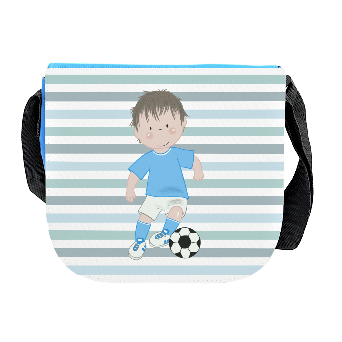 Kindergartentasche "Fußballspieler", hellblau