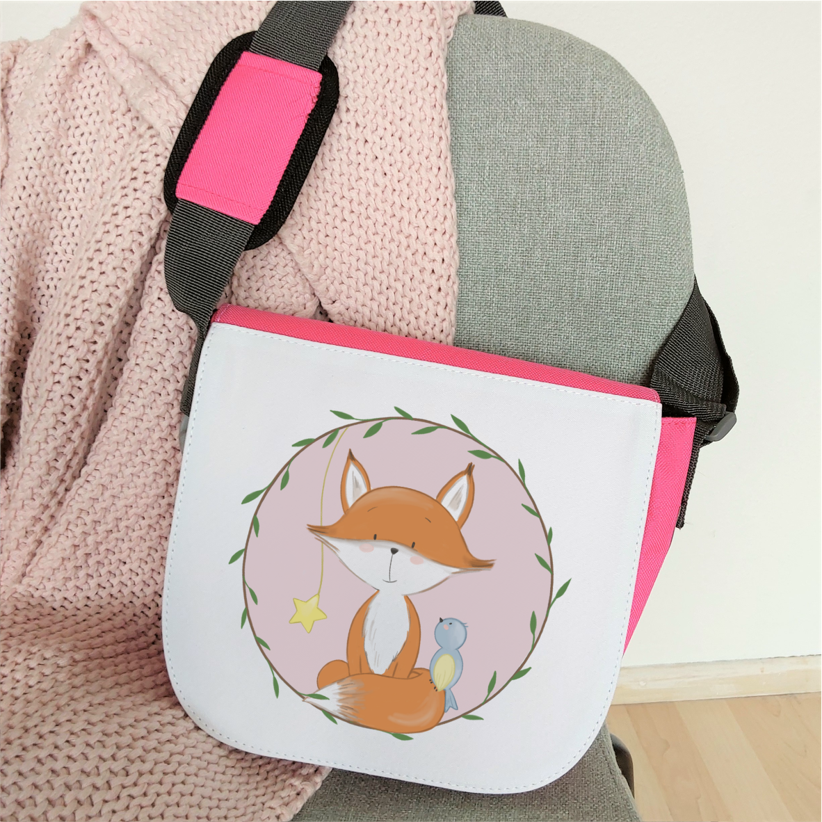 Kindergartentasche "Fuchs", pink