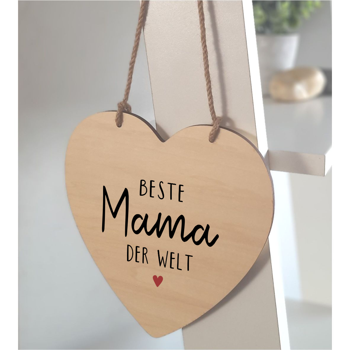 Türschild, Dekoschild Herz "Beste Mama der Welt"