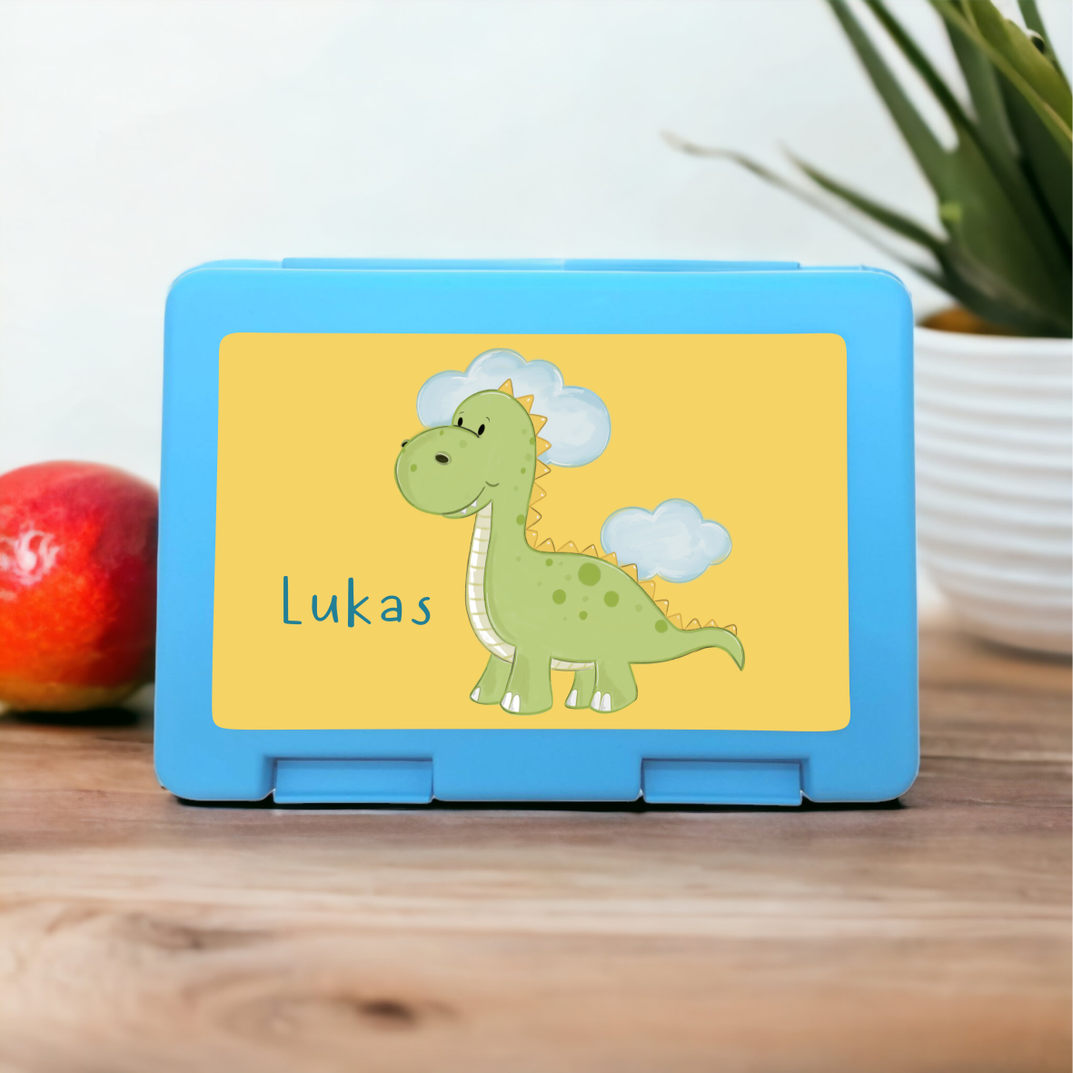 Brotzeitbox / Lunchbox "Dino" mit Wunschnamen