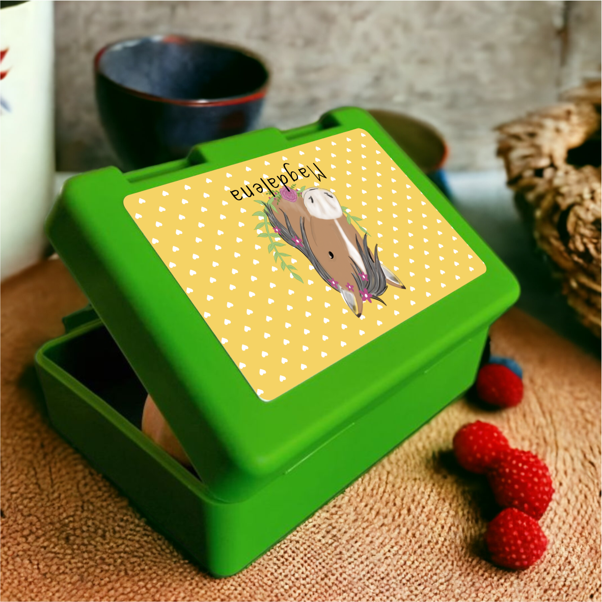 Brotzeitbox / Lunchbox "Pferd" mit Wunschnamen