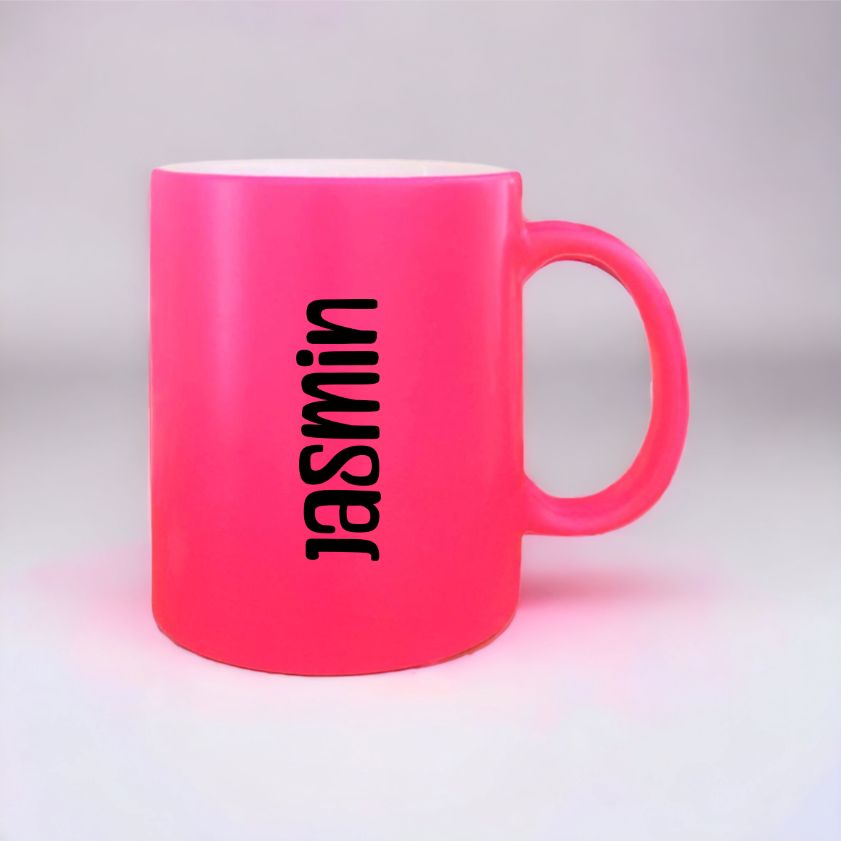 NEON Tasse pink mit Wunschnamen