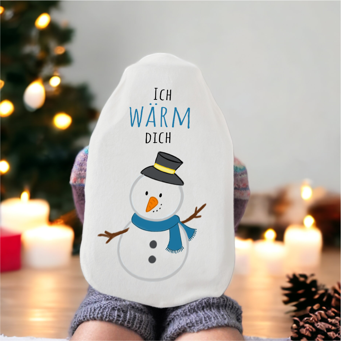 Wärmflasche "Schneemann - Ich wärm dich"