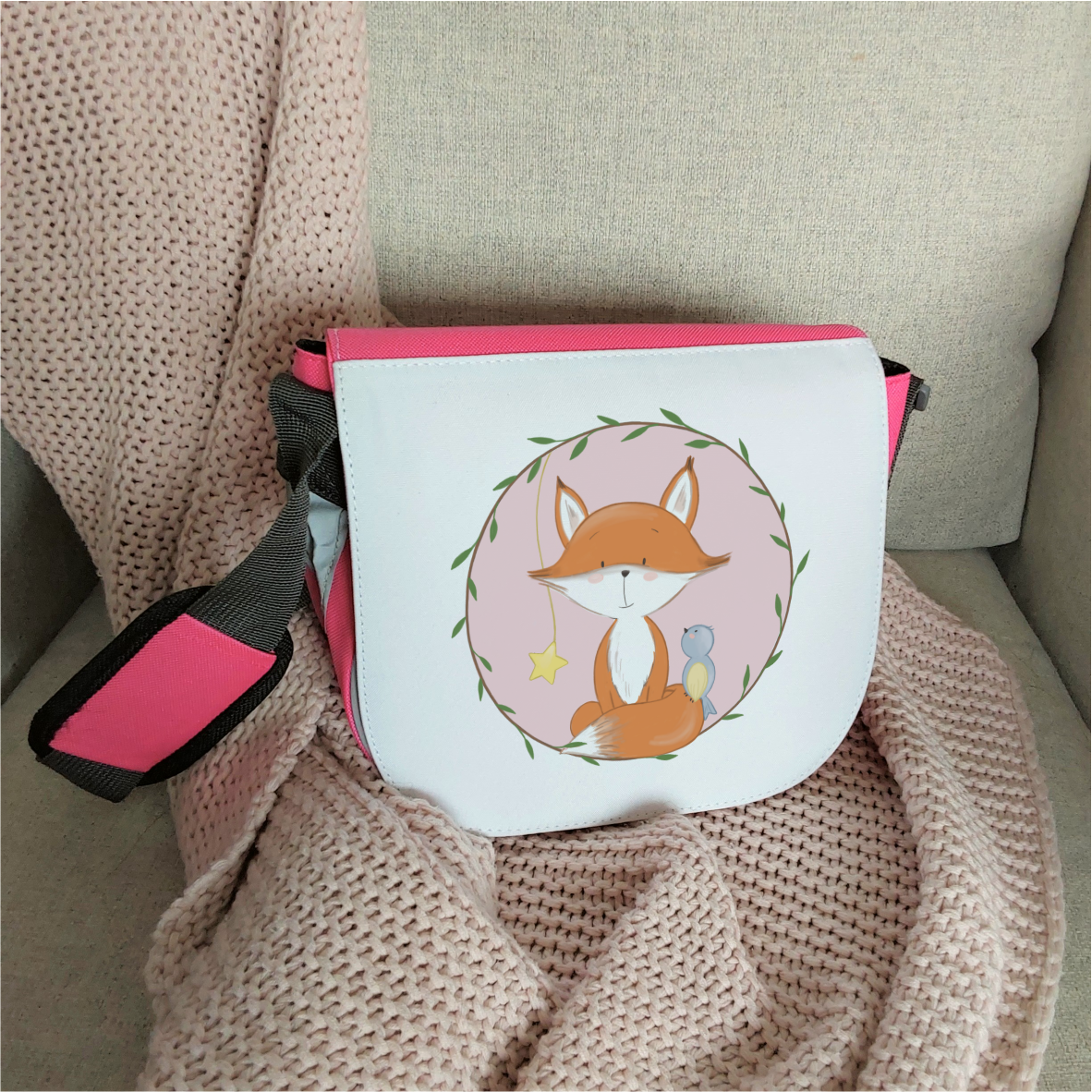 Kindergartentasche "Fuchs", pink