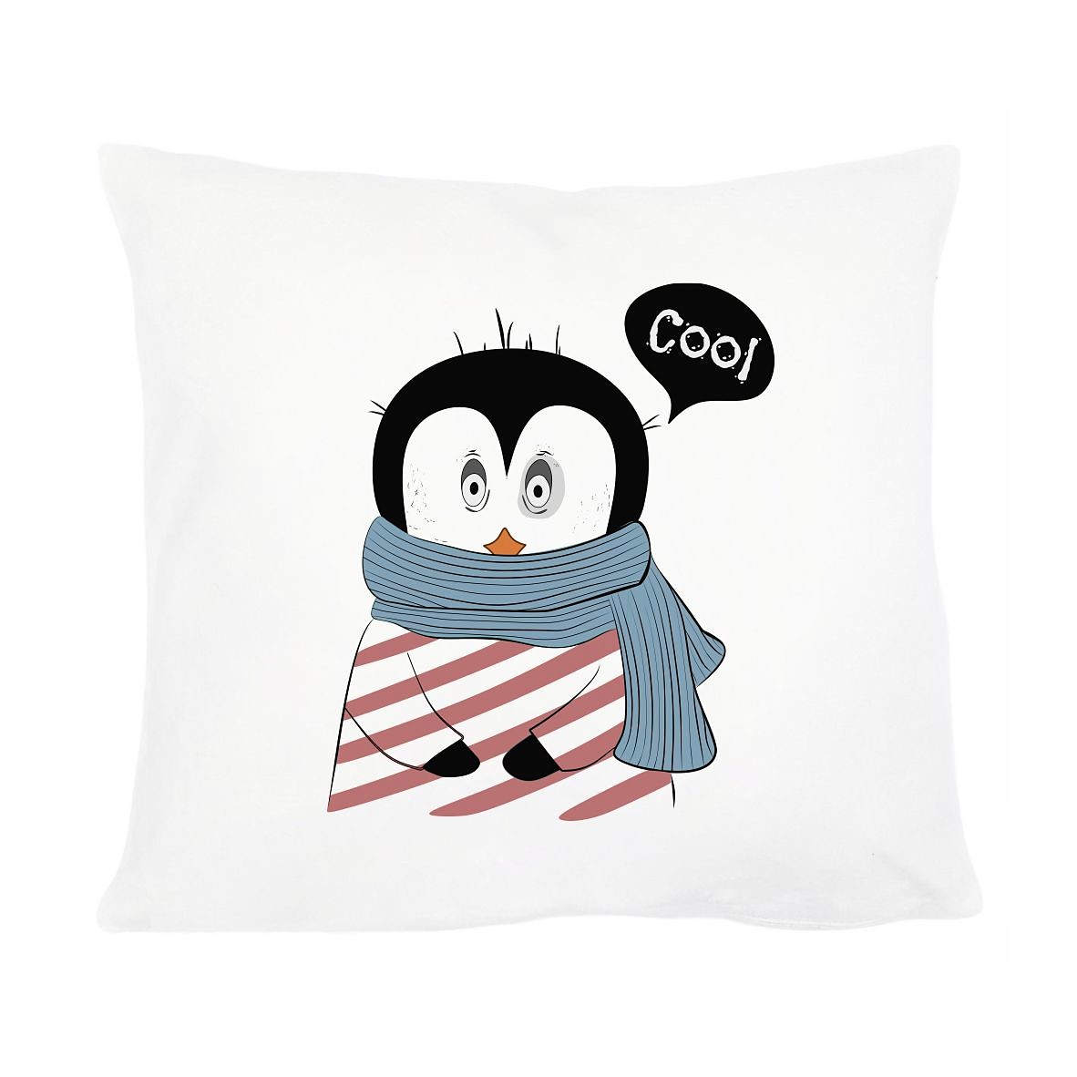 Flauschiges Kissen "Cooly Pinguin"
