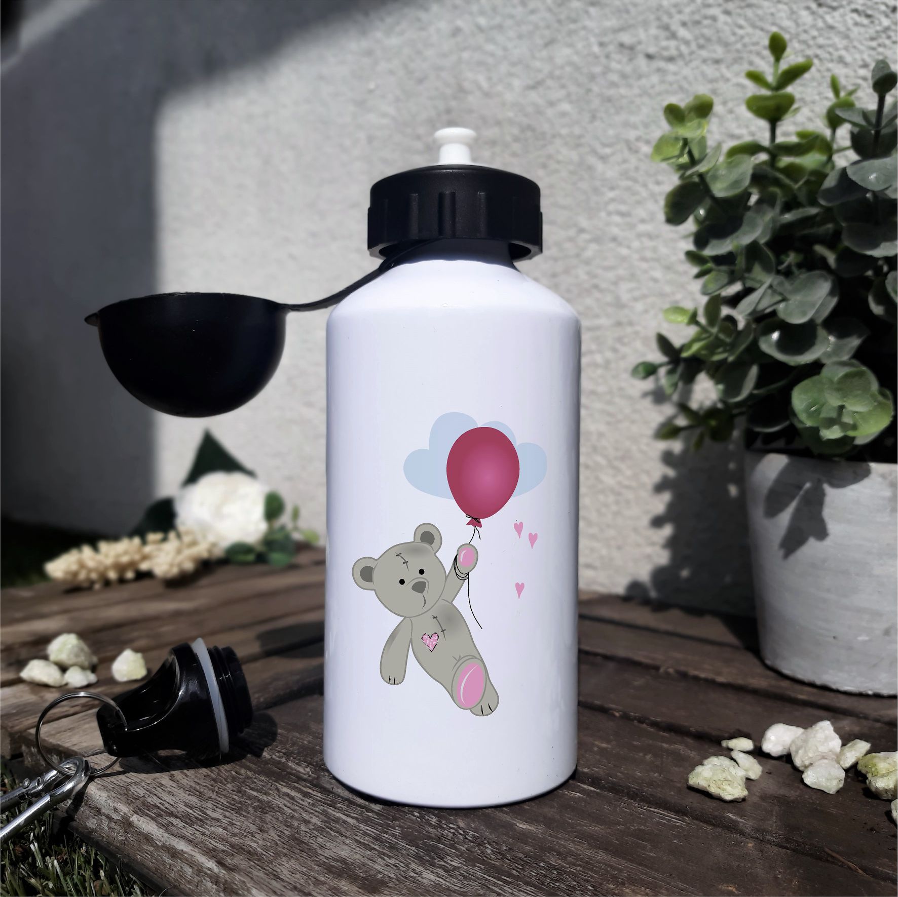 Trinkflasche "Bär mit Luftballon - Mach deine Träume wahr"