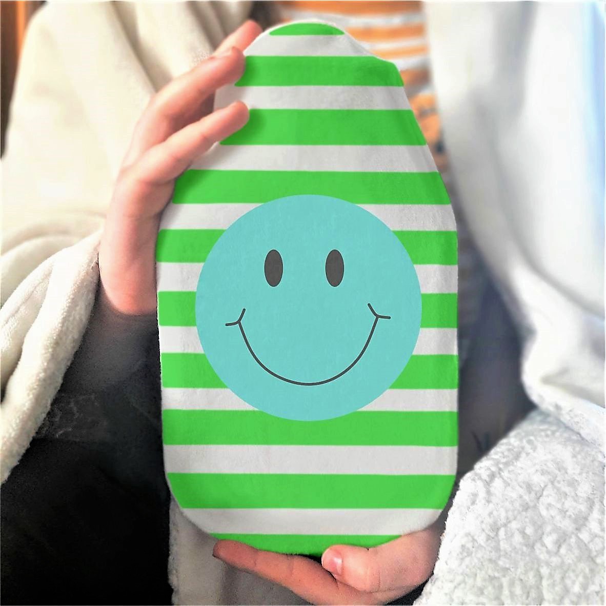 Wärmflasche "Smiley", grün