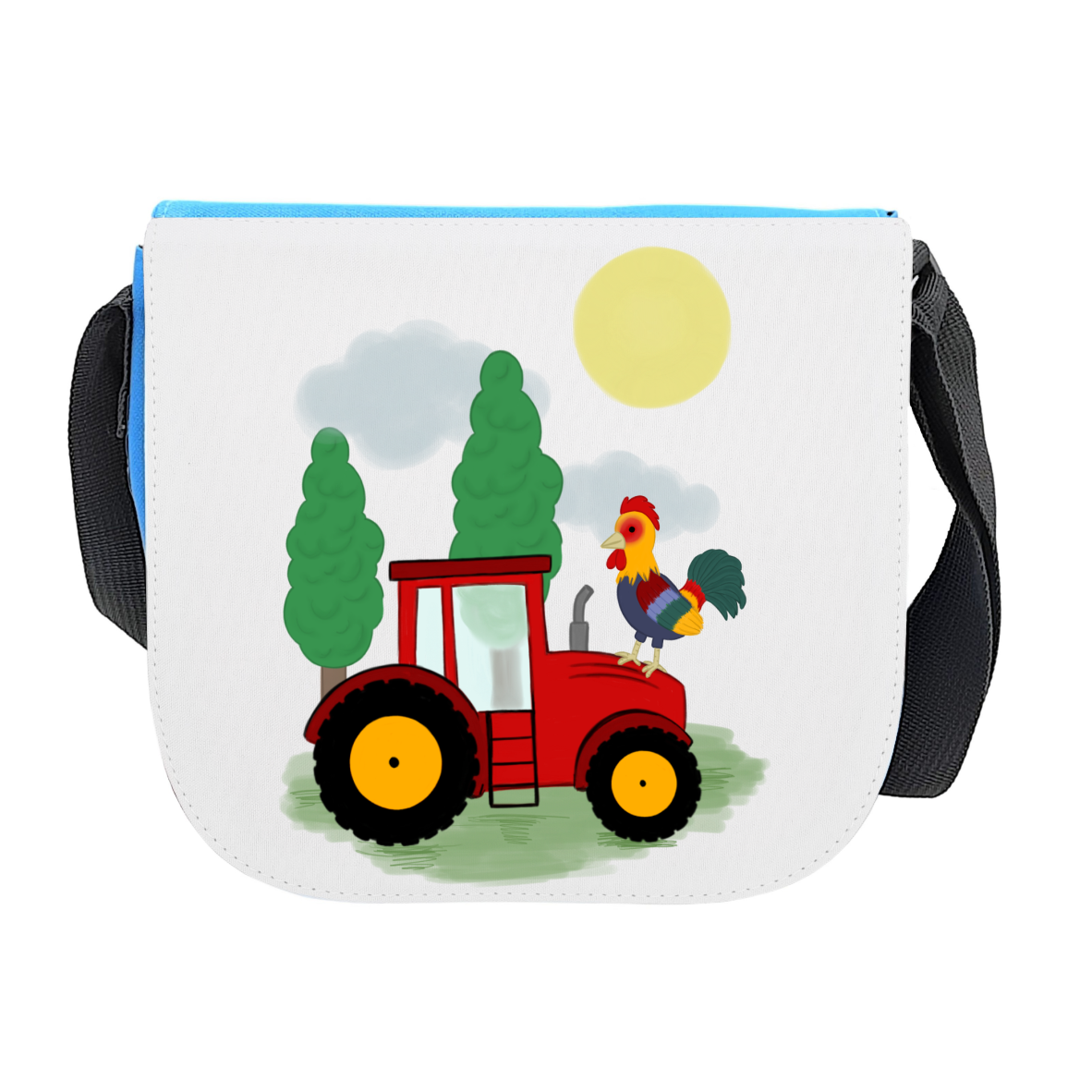 Kindergartentasche "Traktor", hellblau