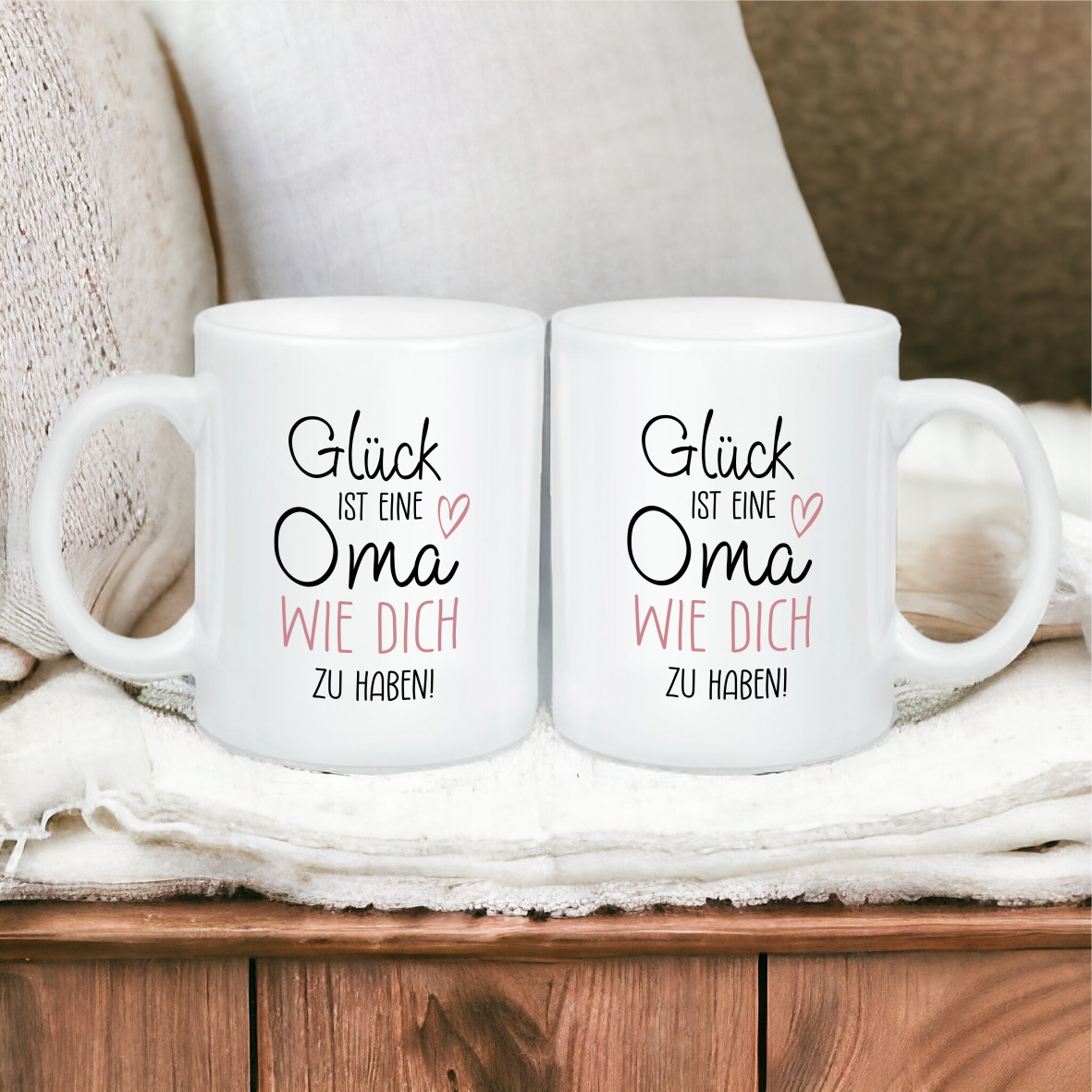 Keramik Tasse glänzend "Glück ist, eine Oma wie dich zu haben"