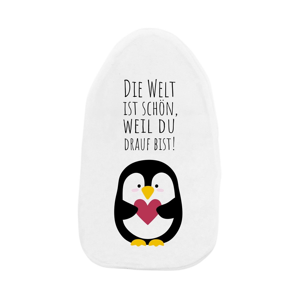 Wärmflasche Pinguin "Die Welt ist schön, weil du drauf bist!"