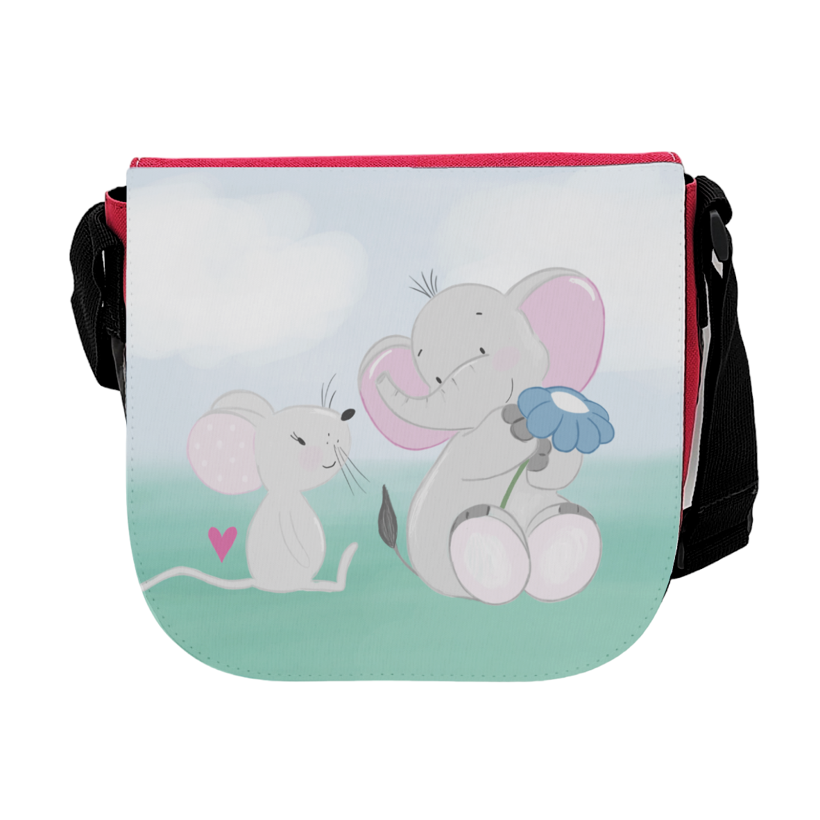 Kindergartentasche "Elefant & Maus", pink